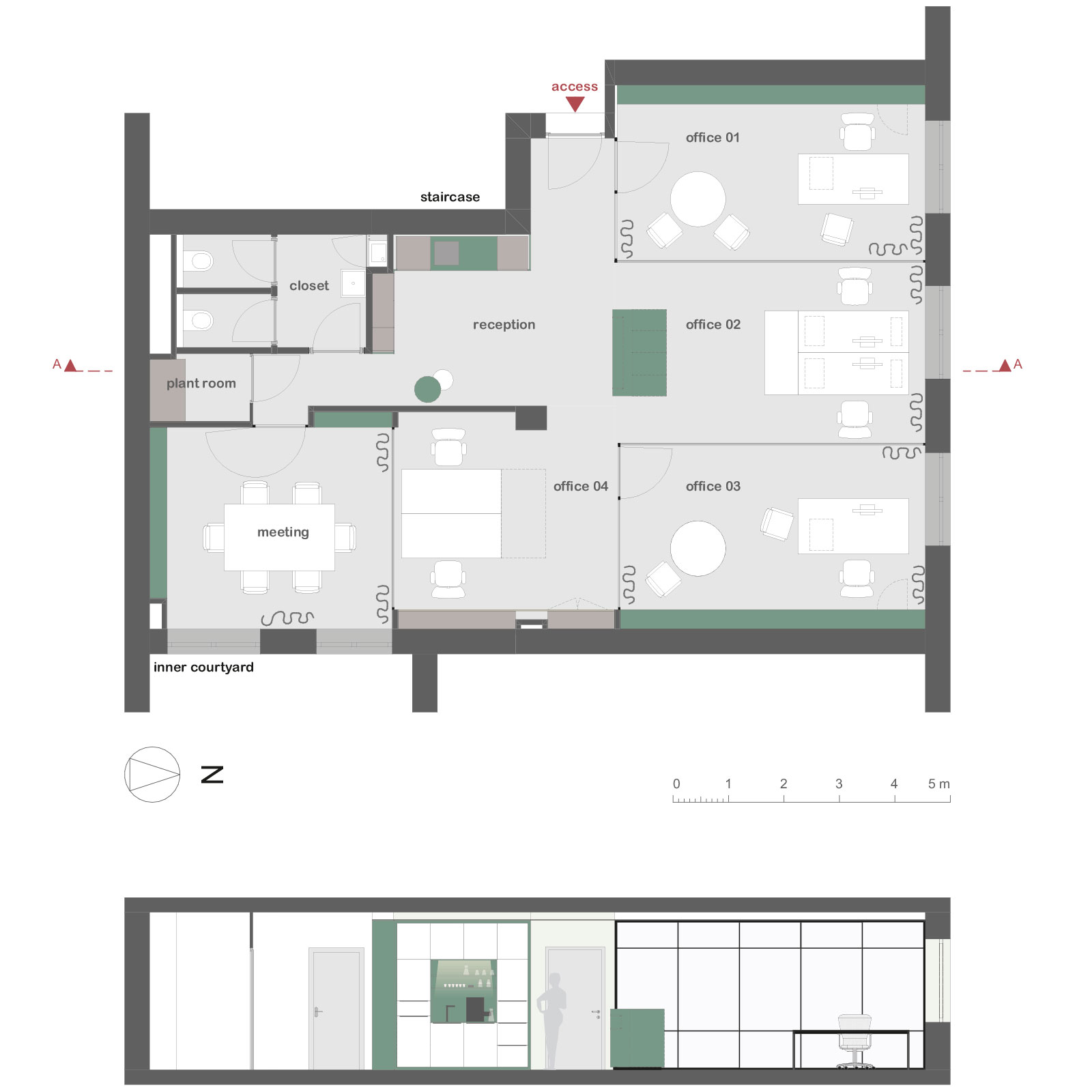 südtirol architektur bozen interiordesign umbau naemas büroskizze plan studio munter