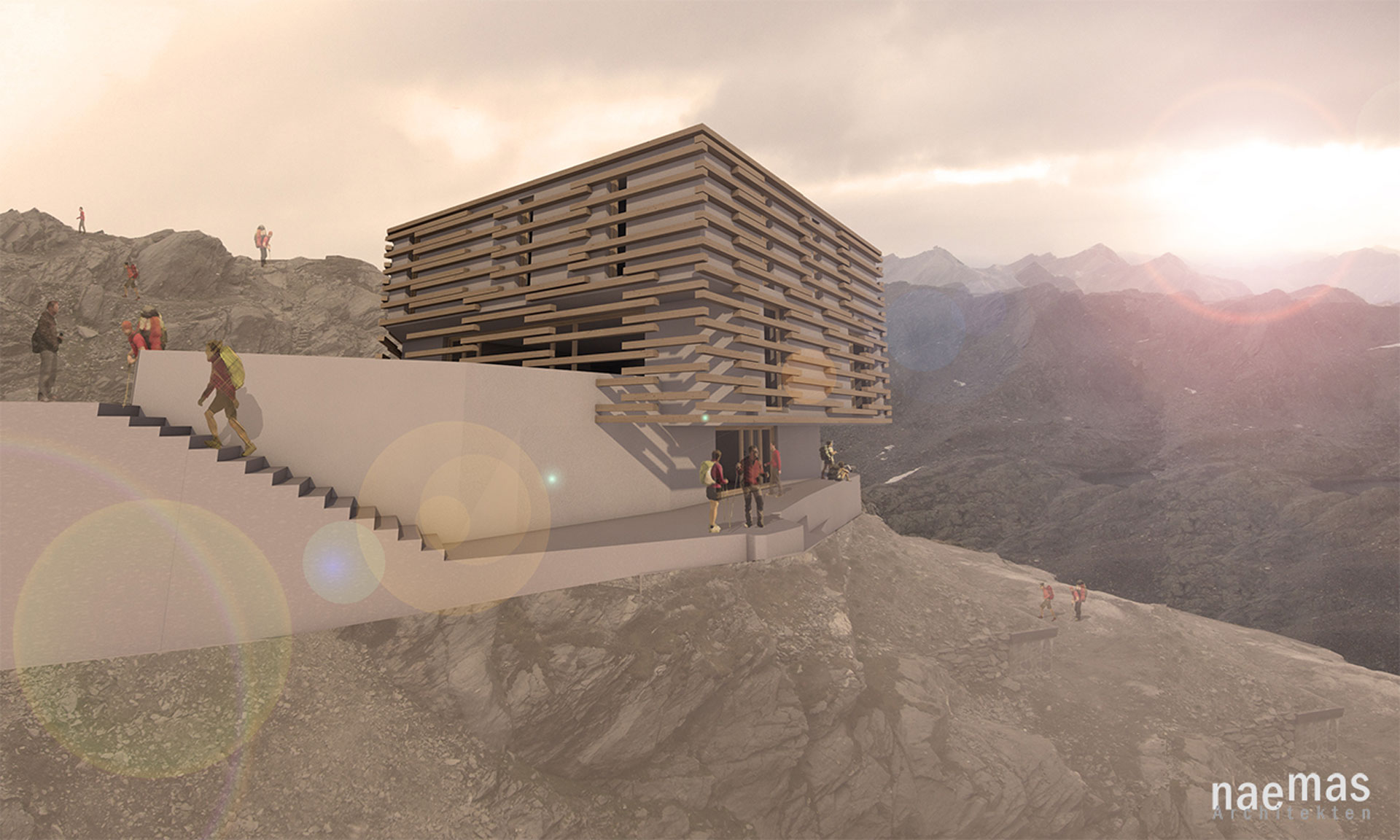 naemas architekten wettbewerb schutzhuette berg suedtirol