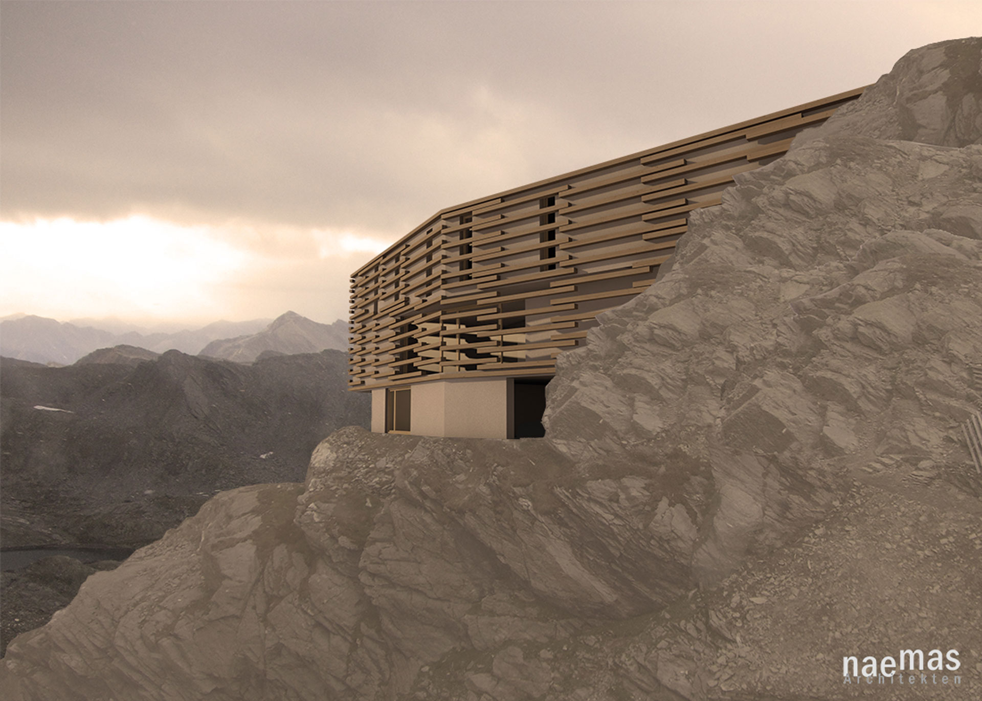 naemas wettbwerb neubau schutzhaus architektur